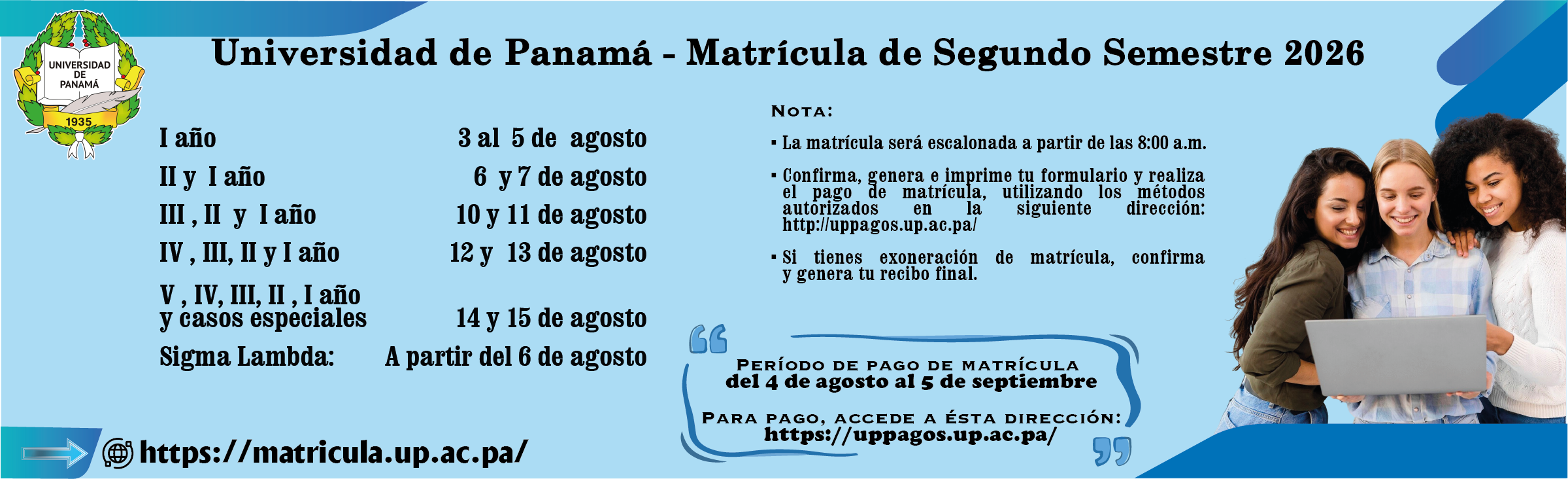 Matrícula II semestre 2026